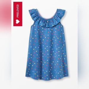 Hanna Andersson ruffle neck swing dress with pockets